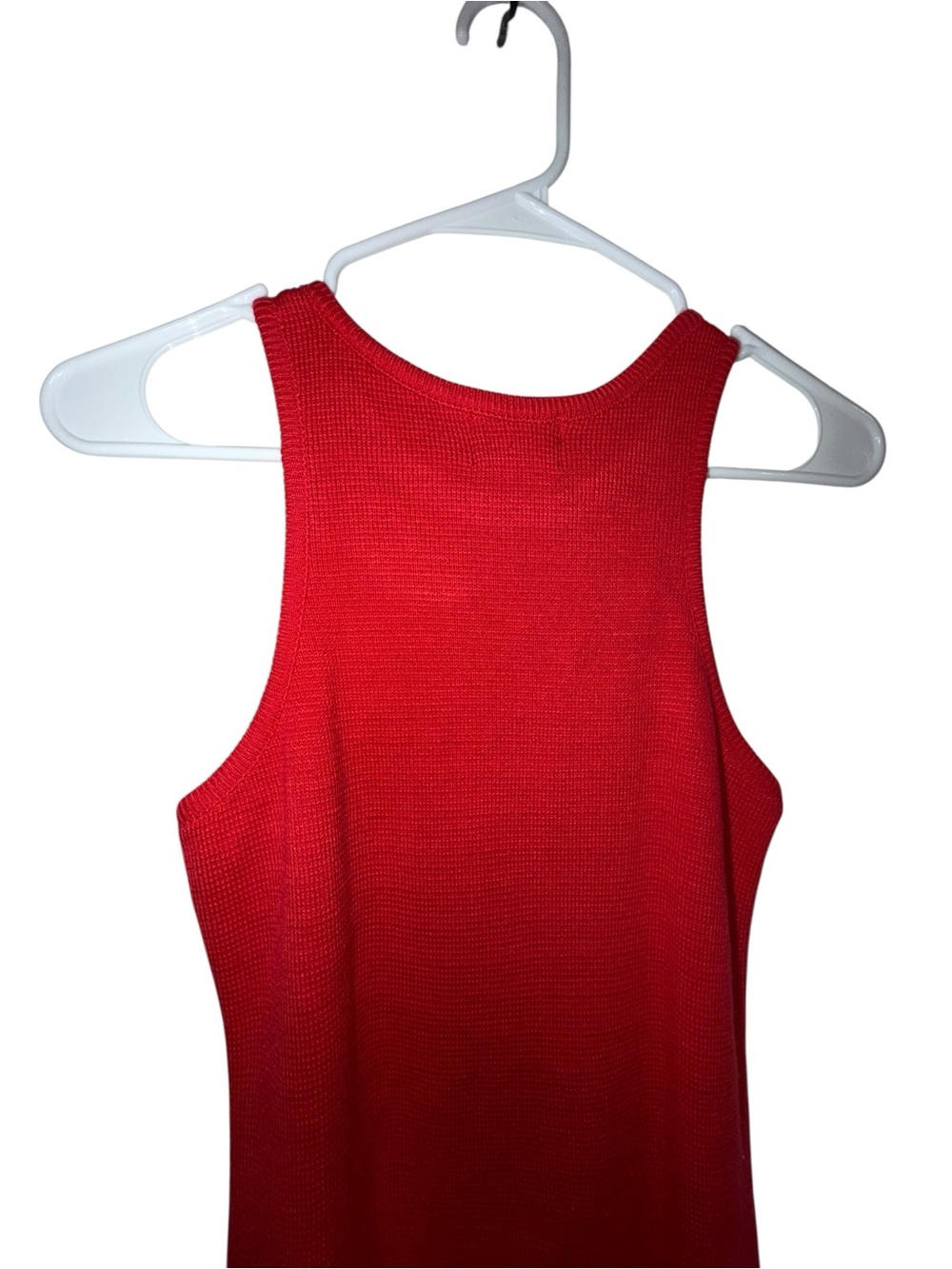 ASOS Red Ribbed Tank Midi Dress - Picture 5 of 5